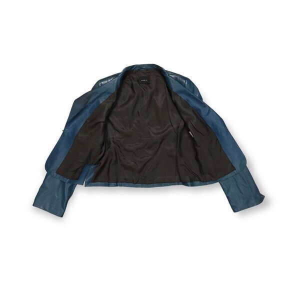 Akris Leather Lammnappa Jacket Size 10 US - Picture 5 of 9